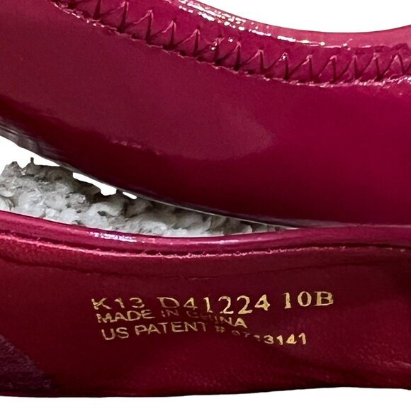 Cole Haan x Nike Air Womens Red Patent Peep Toe Wedge Shoes Size 10B - Picture 5 of 5